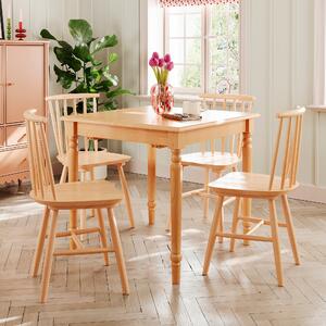 Harvey 2-4 Seater Square Extendable Dining Table Natural