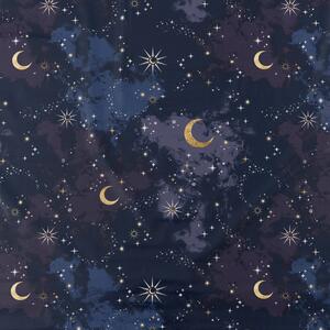 By the Metre Magical Starry Night PVC Navy Navy