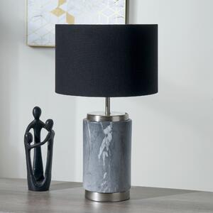 Carrara Grey Small Table Lamp Grey