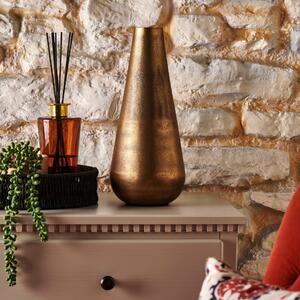 Luxe Traveller Bronze Metal Vase 35cm Gold