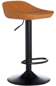Pair of Bolton Faux Leather Bar Stools Orange