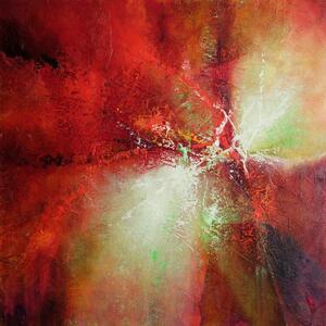 Illustration energy in red, Annette Schmucker, (40 x 40 cm)