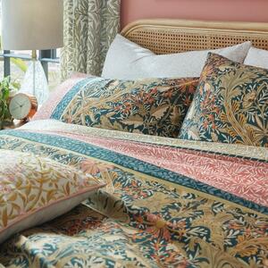 William Morris At Home Kelmscott Pair of Housewife Pillowcases Navy Rose