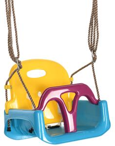 Outsunny 3 in 1 Detachable Kids Swing Seat with Seatbelt, Adjustable Rope for Indoor, Outdoor, Light Blue