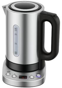 HOMCOM Electric Kettle, 1.7L, Fast Boil, 3kW Water Kettle with UK Strix Thermostat, Keep Warm Function, LCD Base, Silver Tone