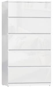 HOMCOM Chest of Drawers, 5-Drawer Storage Cabinets, Modern Dresser, Storage Drawer Unit for Bedroom