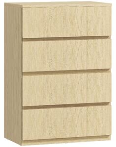 HOMCOM Chest of Drawers, 4-Drawer Storage Cabinets, Modern Dresser, Storage Drawer Unit for Bedroom