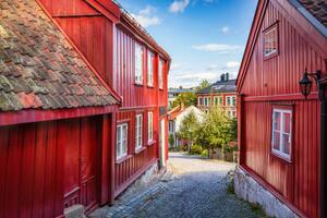 Photography Damstredet Street Oslo Old Town Norway, Mlenny
