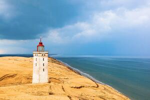Photography Rabjerg mile a lighthouse on the Danish coast, TT