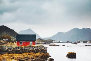 Photography Small Red fisherman's house, Norway, Natalia Ivanova