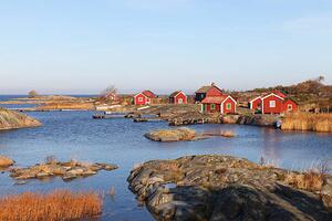 Photography Small cottages in autumn i archipelago, Anders Sellin