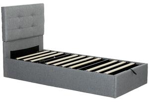 HOMCOM 3ft Single Ottoman Bed with Gas Lift Storage - Grey