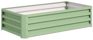 Outsunny Raised Beds for Garden, Galvanised Outdoor Planters, for Herbs and Vegetables, Use for Patio, Garden, Balcony