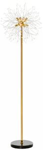 HOMCOM Gold Floor Lamp, Tall Standing Lamp with Dandelion-like Lampshade for Living Room and Home Decor Aosom UK