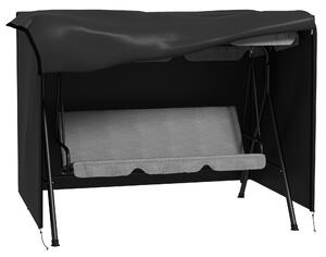 Outsunny 205 x 124cm Three-Seater Swing Chair Protective Cover Black
