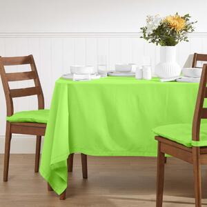 Homescapes Plain Cotton Lime Green Tablecloth, 54 x 54 Inches