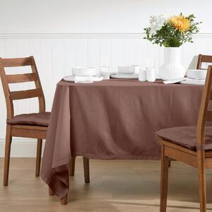 Homescapes Plain Cotton Chocolate Tablecloth, 54 x 54 Inches