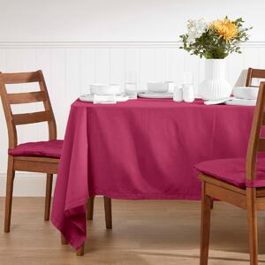 Homescapes Plain Cotton Plum Tablecloth, 54 x 70 Inches