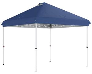 Outsunny 3 x 3 m Pop Up Gazebo with Wheels, UPF50+ One-Touch Outdoor Garden Party Tent Marquee Wedding Awning Canopy, Dark Blue