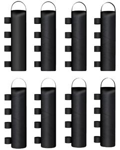 Outsunny 8 Pack Gazebo Sand Weights Bags, 40 kg 600D Heavy Duty Sand Bags Sandbags for Canopy Tent Legs, Without Sand, Black