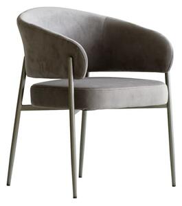 Olori, Chair, Grey - Andrew Martin Velvet