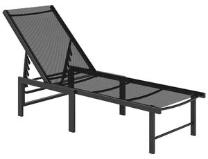 Outsunny Reclining Sun Lounger - Black