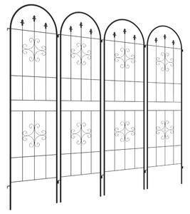 Outsunny Set of Four Spiral Anchor Garden Trellis Panels
