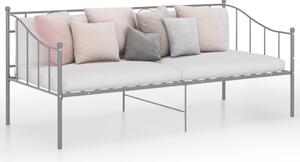 Sofa Bed Frame without Mattress Grey Metal 90x200 cm