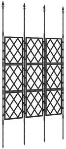 Outsunny Foldable Garden Trellis, Lattice Climbing Support Trellis for Garden, DIY Assembly, 85 x 197 cm, Black