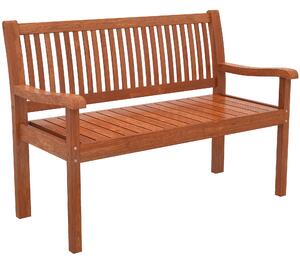 Outsunny Garden Bench 2 Seater, Wooden Outdoor Bench with Waterproof Cover, Garden Seat with Ergonomic Backrest
