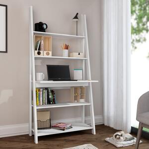 Tiva White Ladder Desk