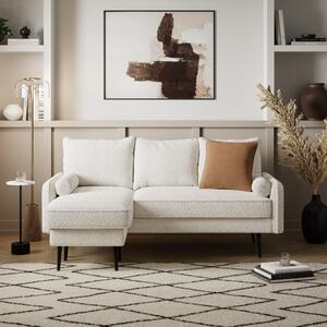 Cassie Sherpa Reversible Corner Chaise Ivory