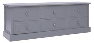 TV Cabinet Dark Grey 108x30x40 cm Solid Wood Paulownia