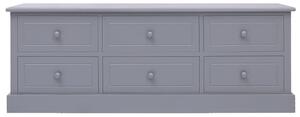 TV Cabinet Dark Grey 108x30x40 cm Solid Wood Paulownia