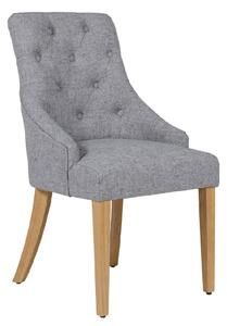 Reston Fabric Dining Chair With Oak Legs In Dark Grey