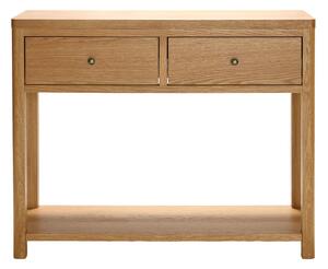 Reston Wooden Console Table With 2 Drawers In Oak