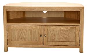 Reston Wooden TV Stand With 2 Drawers In Oak Natural