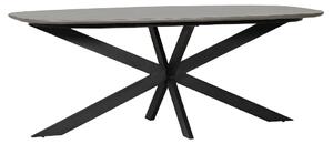 Santiago Wooden Small Oval Dining Table In Smoke