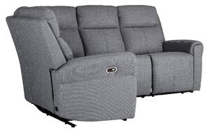 Rochester Fabric Corner Electric Recliner Sofa In Charcoal