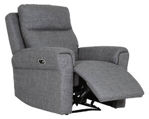 Rochester Fabric 1 Seater Electric Recliner Chair In Charcoal