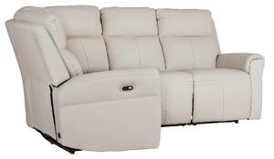 Rochester Leather Corner Electric Recliner Sofa In Stone