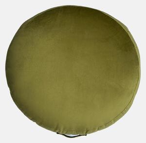 Daro Plush Round Floor Cushion Green
