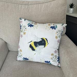 Daro Floral Bee Square Cushion MultiColoured