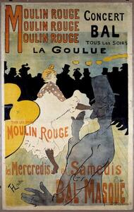 Fine Art Print Poster for the red mill, Toulouse-Lautrec, Henri de