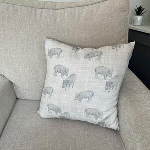 Daro Pigs Farm Square Cushion Grey