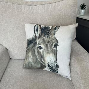 Christine Varley Donkey Square Cushion Grey