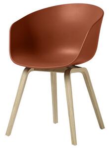 About a chair AAC22 Armchair - Plastic & wood legs by Hay Orange