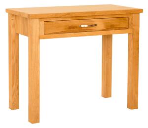 Newlyn Oak Lap Top Desk, Small Home Office, Solid Wood | Light Oak