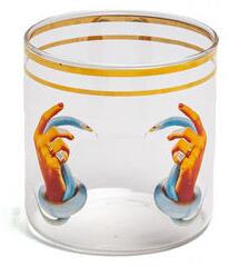 Toiletpaper - Hands with snakes Glass - / H 8.5 cm by Seletti Multicoloured