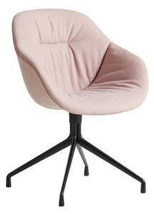 About a chair AAC121 Soft Swivel armchair - / High backrest - Full quilted fabric by Hay Pink